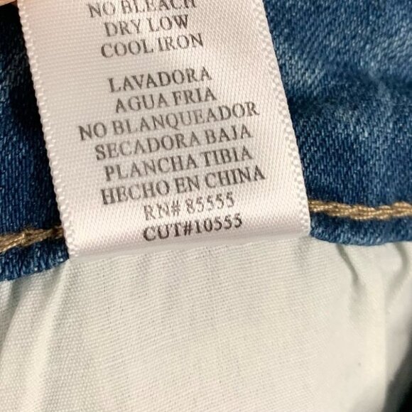 Pistola Skinny Straight Jeans High Rise Distressed Crop Knee Slit Raw hem - Picture 11 of 16